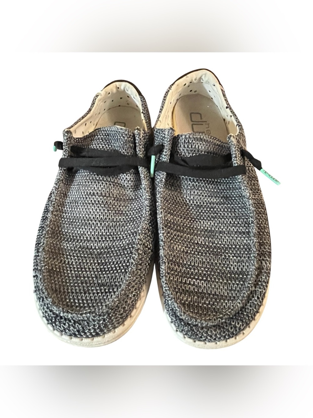 Hey Dude Slip-On Sneakers in Black & White